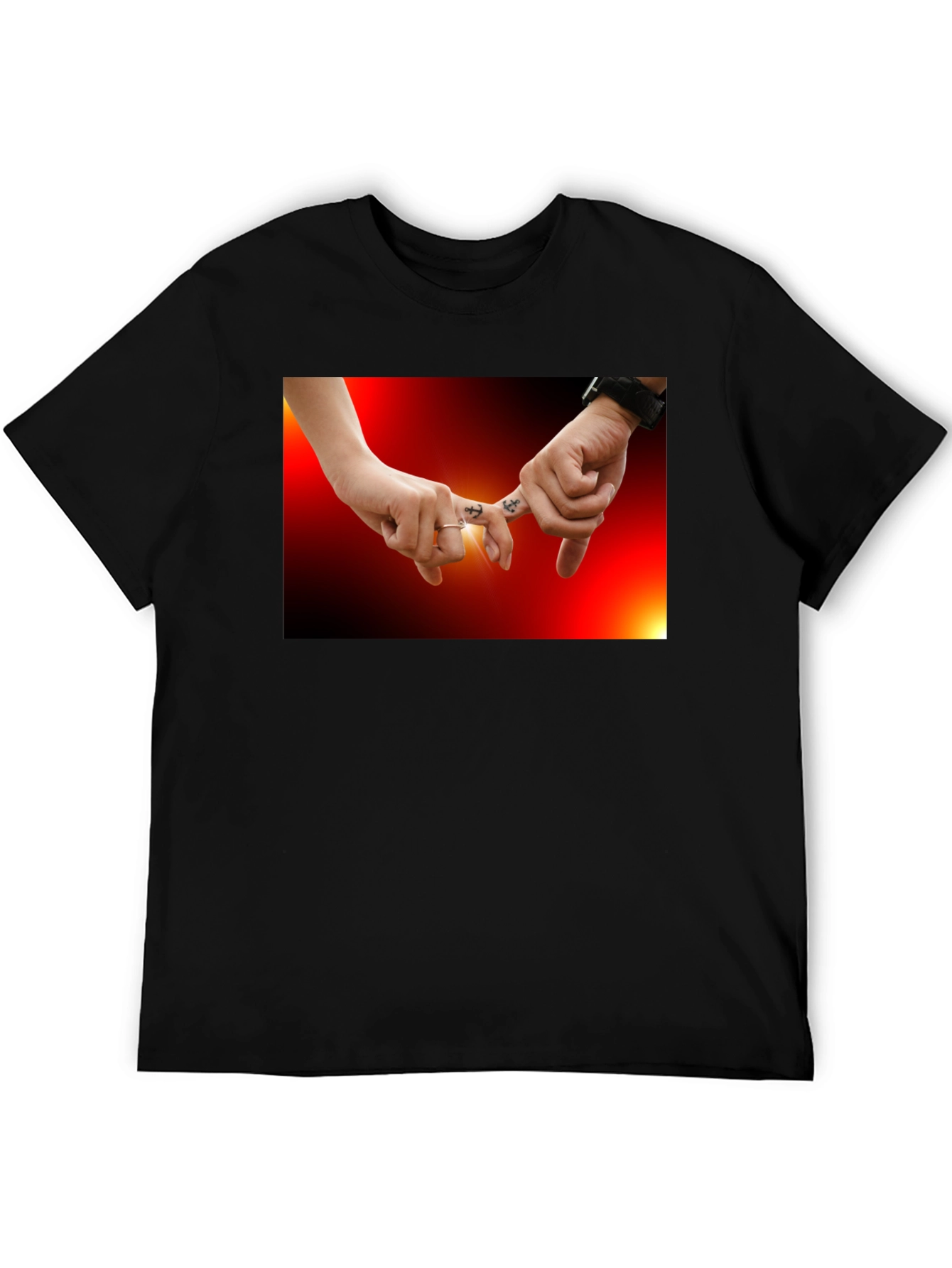 Pinky Promise Graphic Tee -  Trendy Black T-Shirt