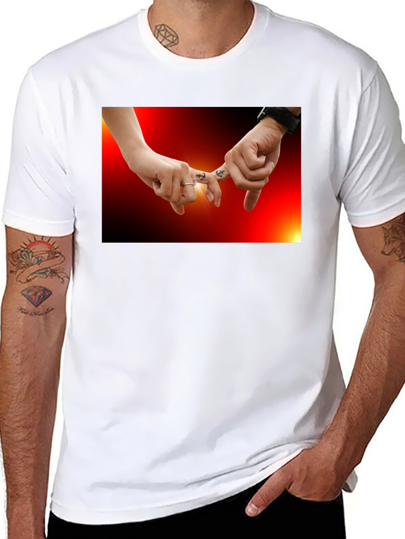 Pinky Promise Graphic Tee -  Trendy Black T-Shirt