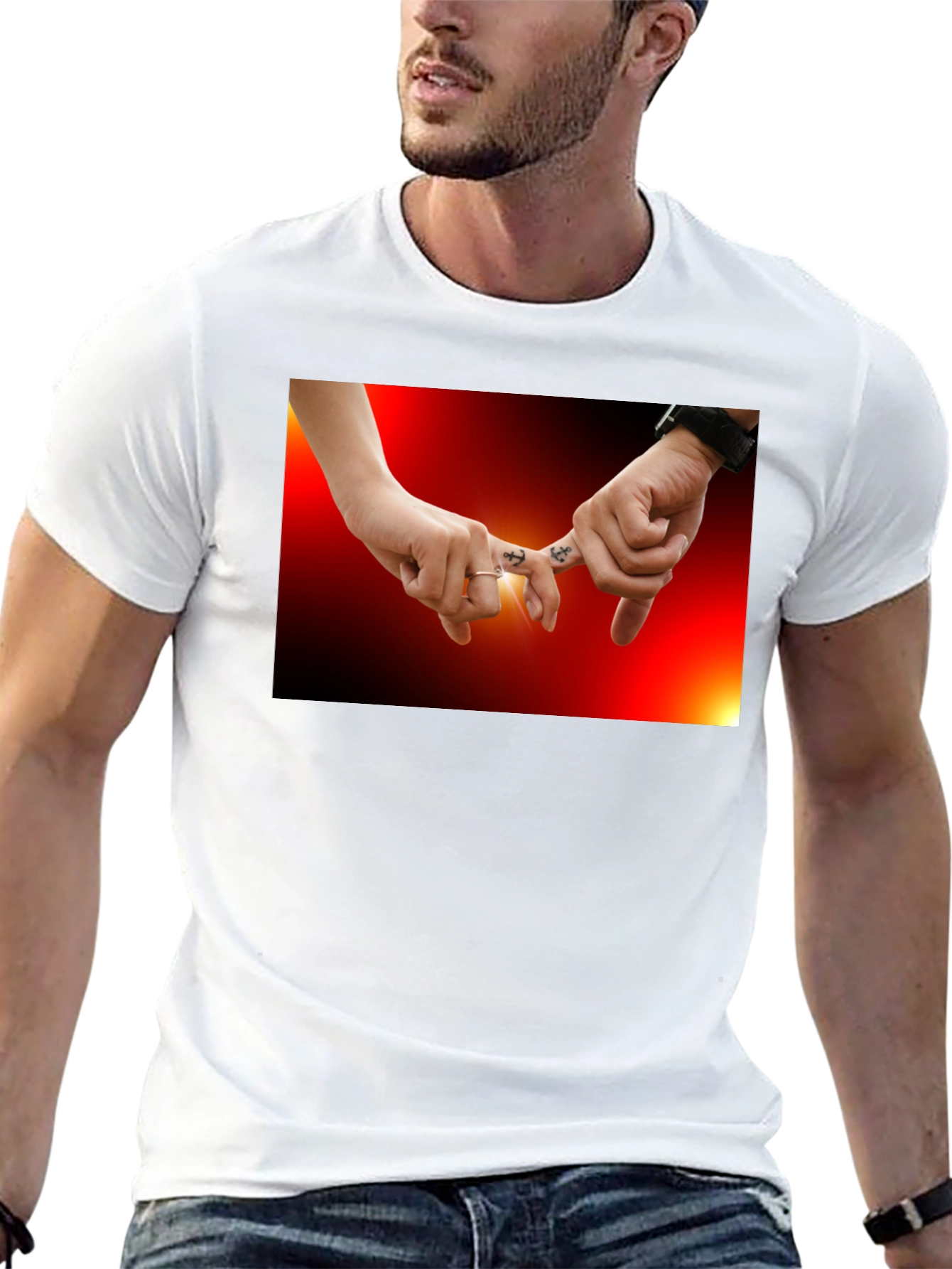 Pinky Promise Graphic Tee -  Trendy Black T-Shirt