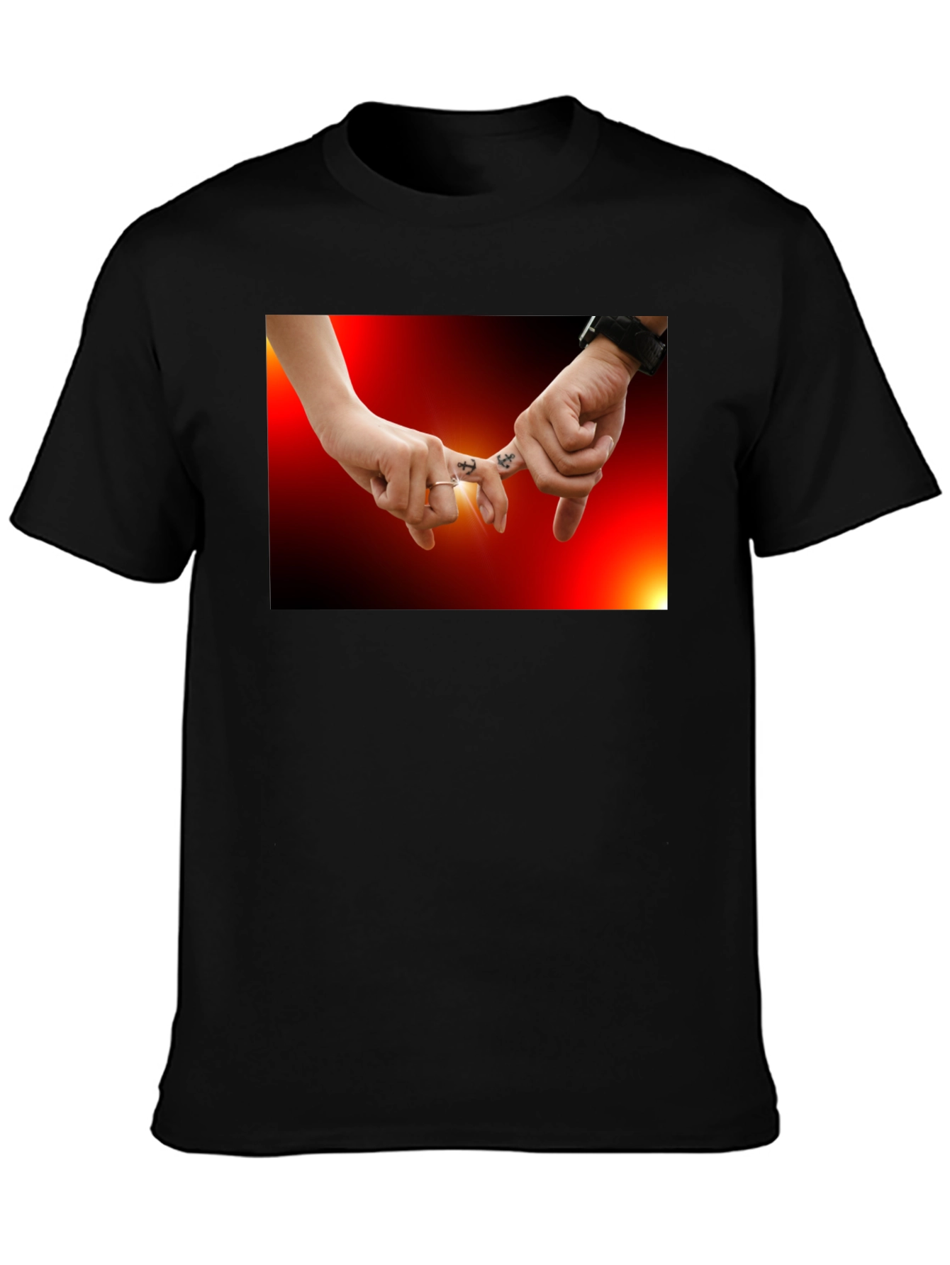 Pinky Promise Graphic Tee -  Trendy Black T-Shirt