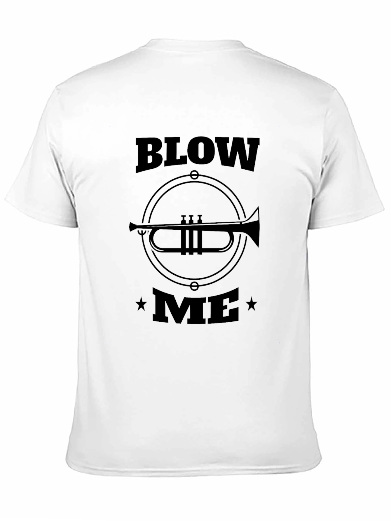 Blow Me Trumpet Graphic Black T-Shirt