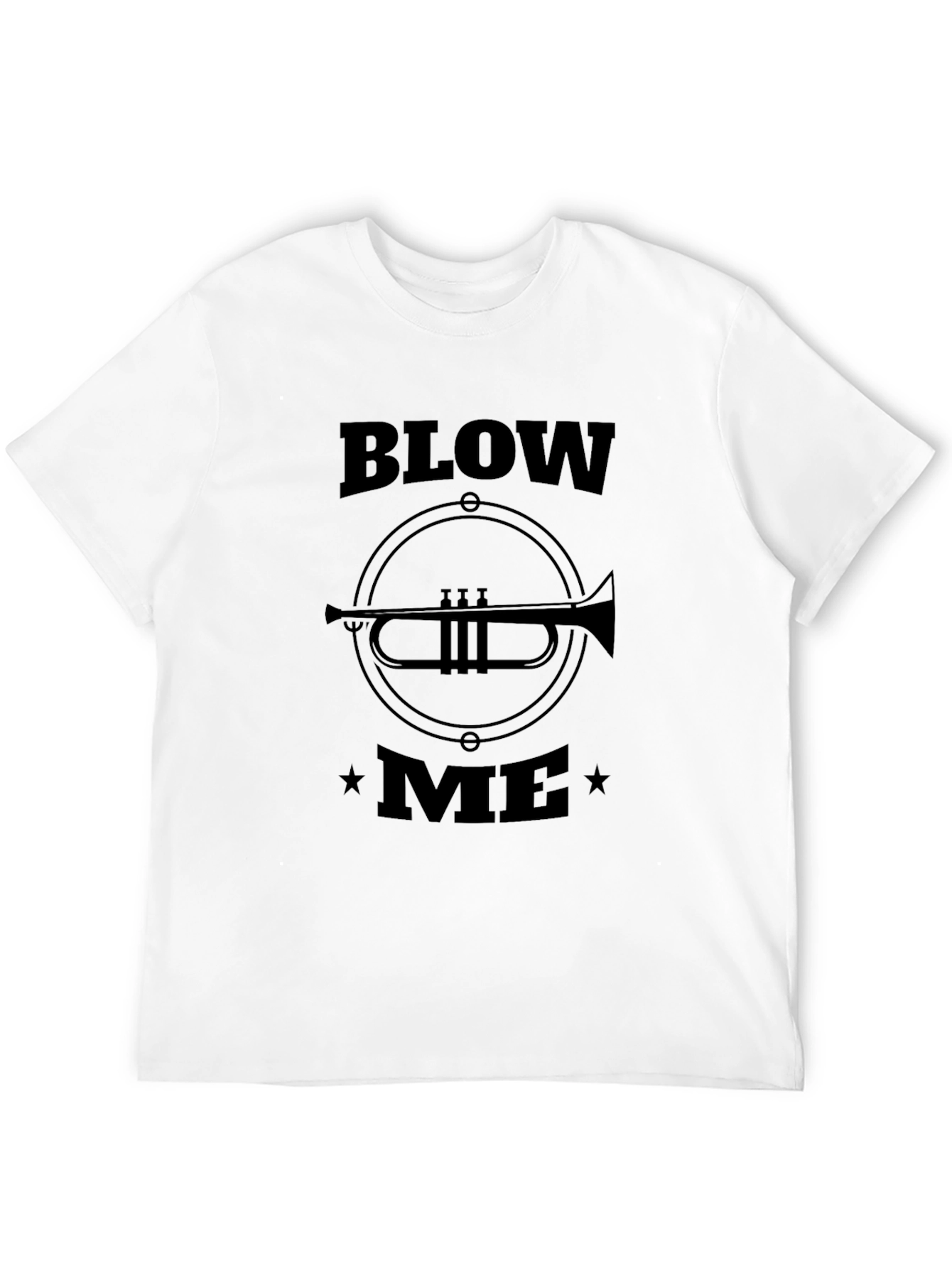Blow Me Trumpet Graphic Black T-Shirt