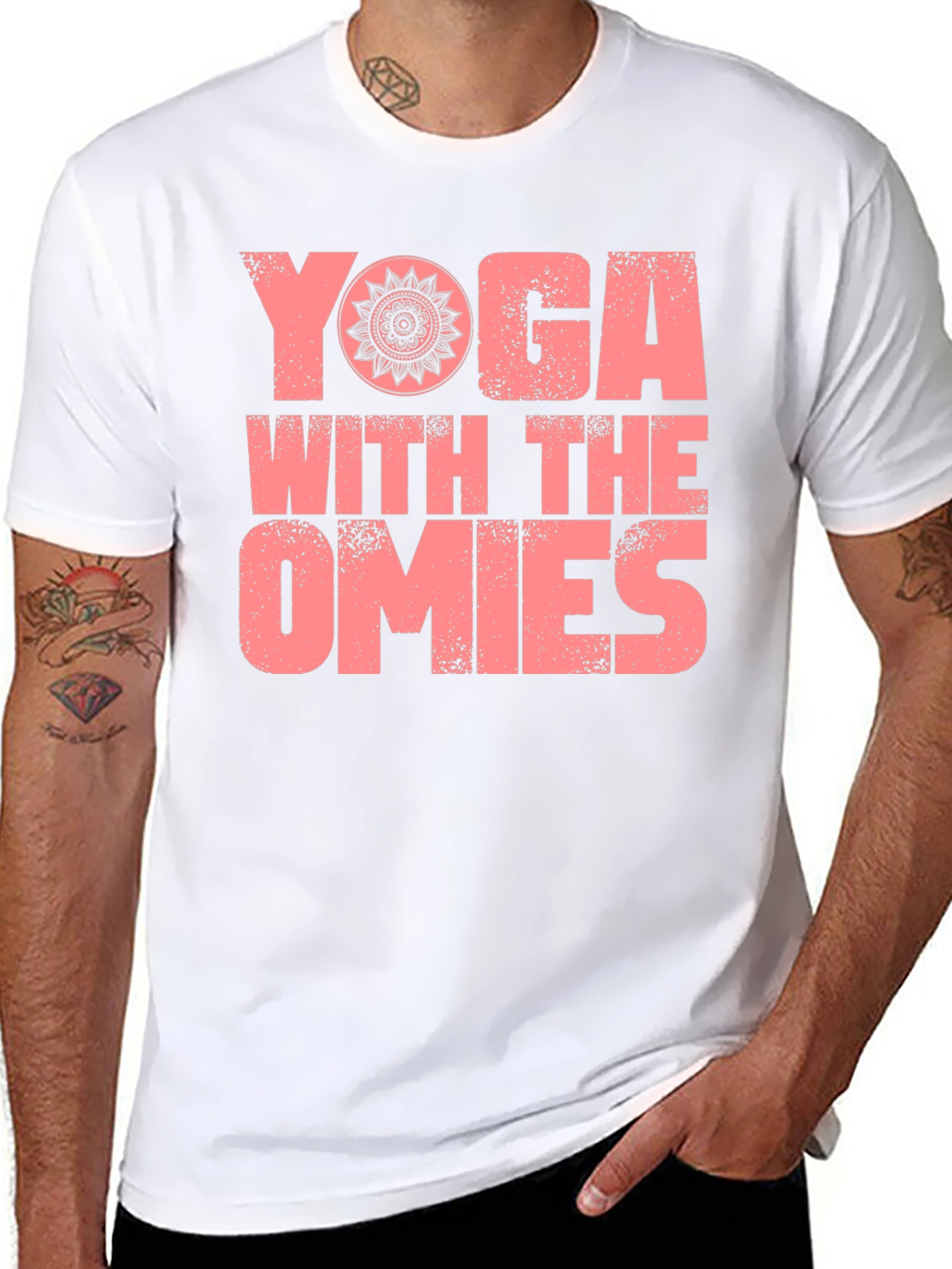 Yoga With The Omies Black Graphic T-Shirt