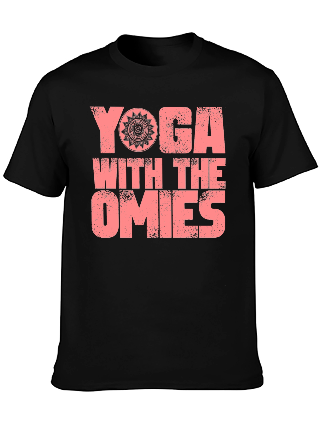Yoga With The Omies Black Graphic T-Shirt