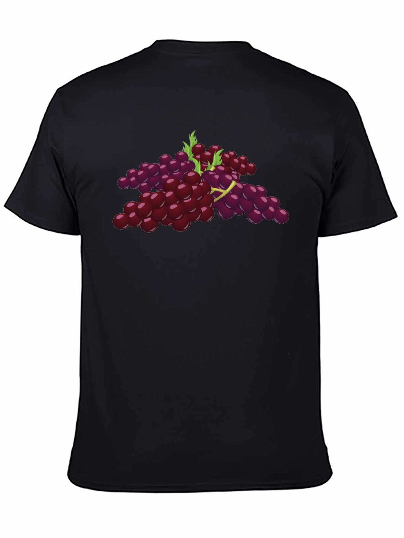 Grape Graphic Tee - Black Cotton Comfort