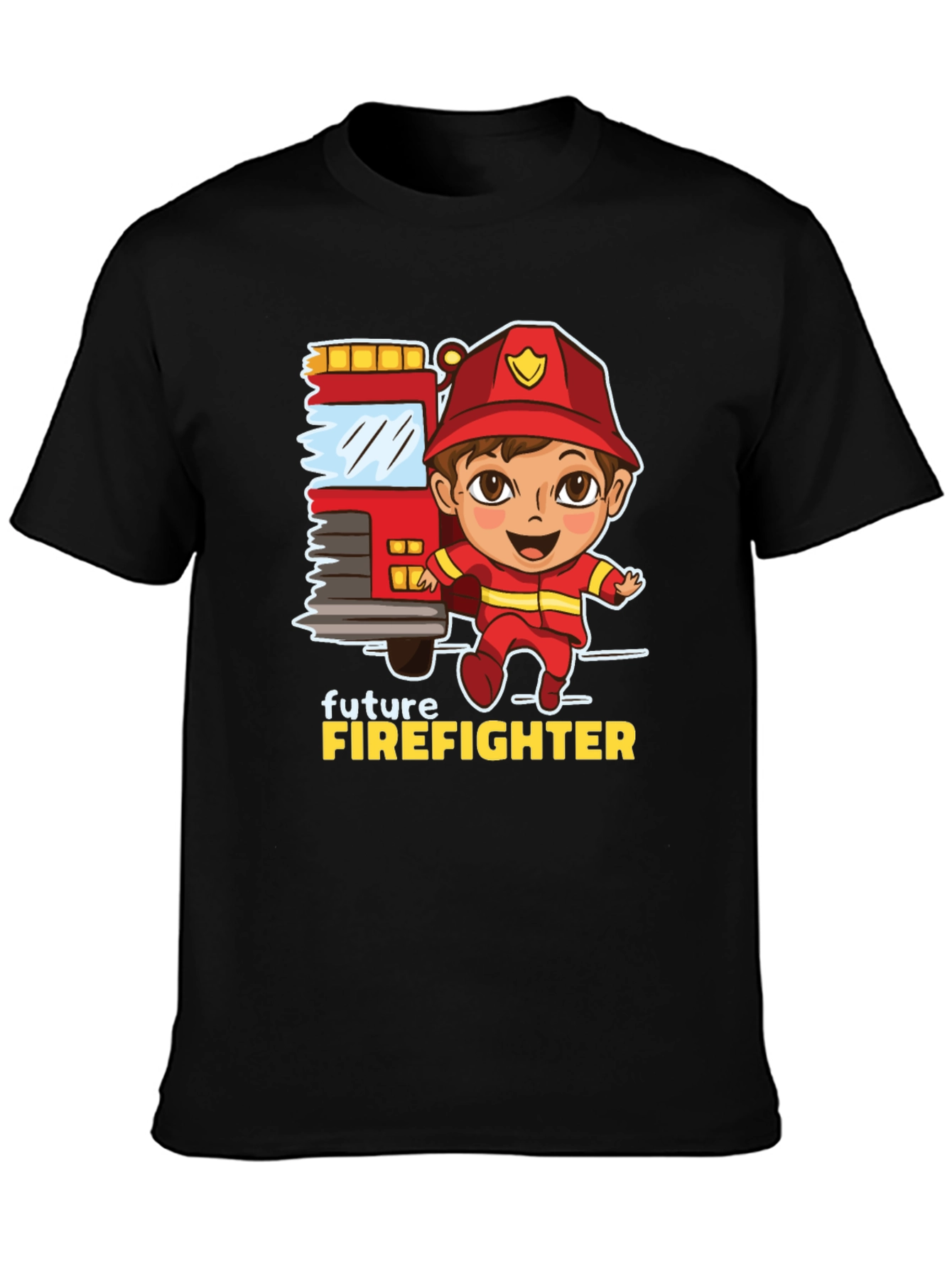 Future Firefighter T-Shirt - Kids Fire Truck Design