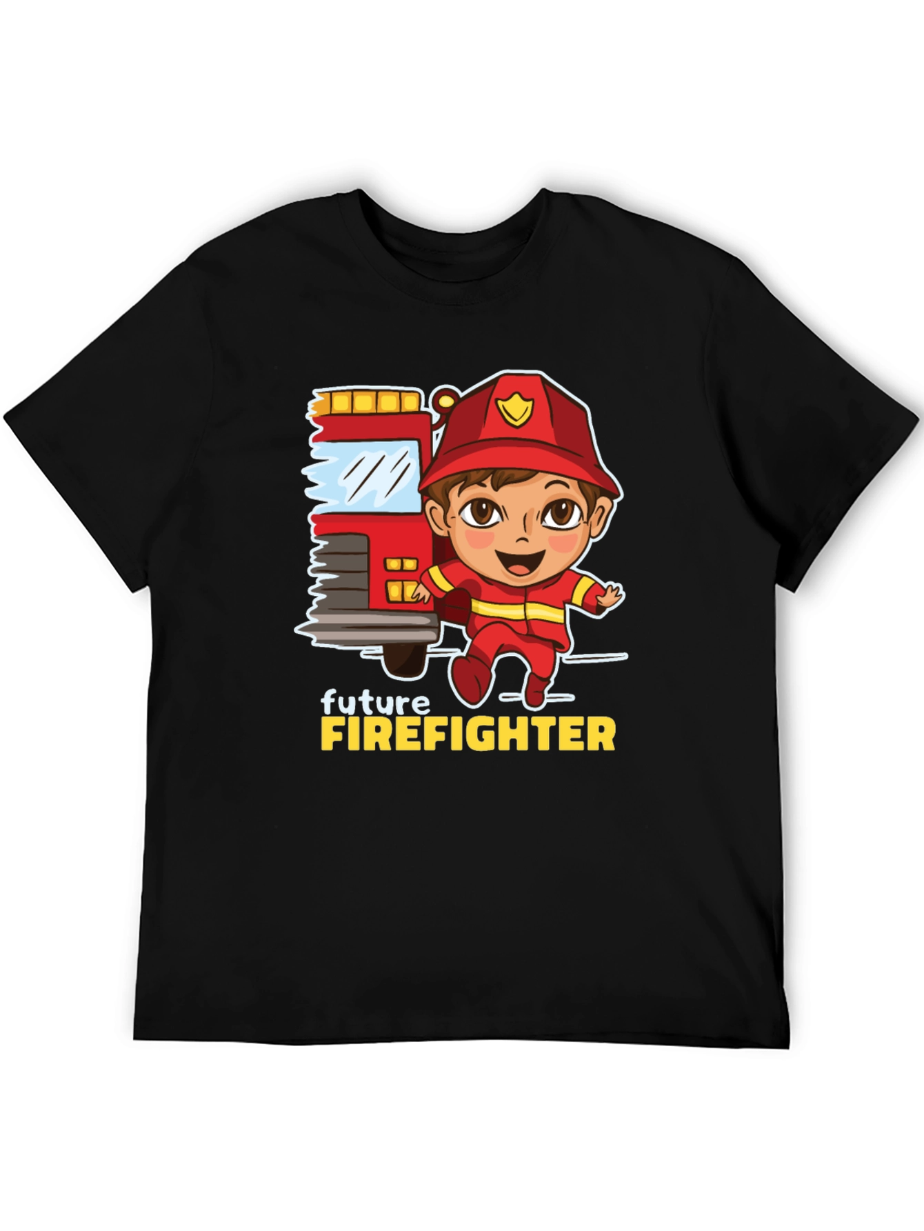Future Firefighter T-Shirt - Kids Fire Truck Design