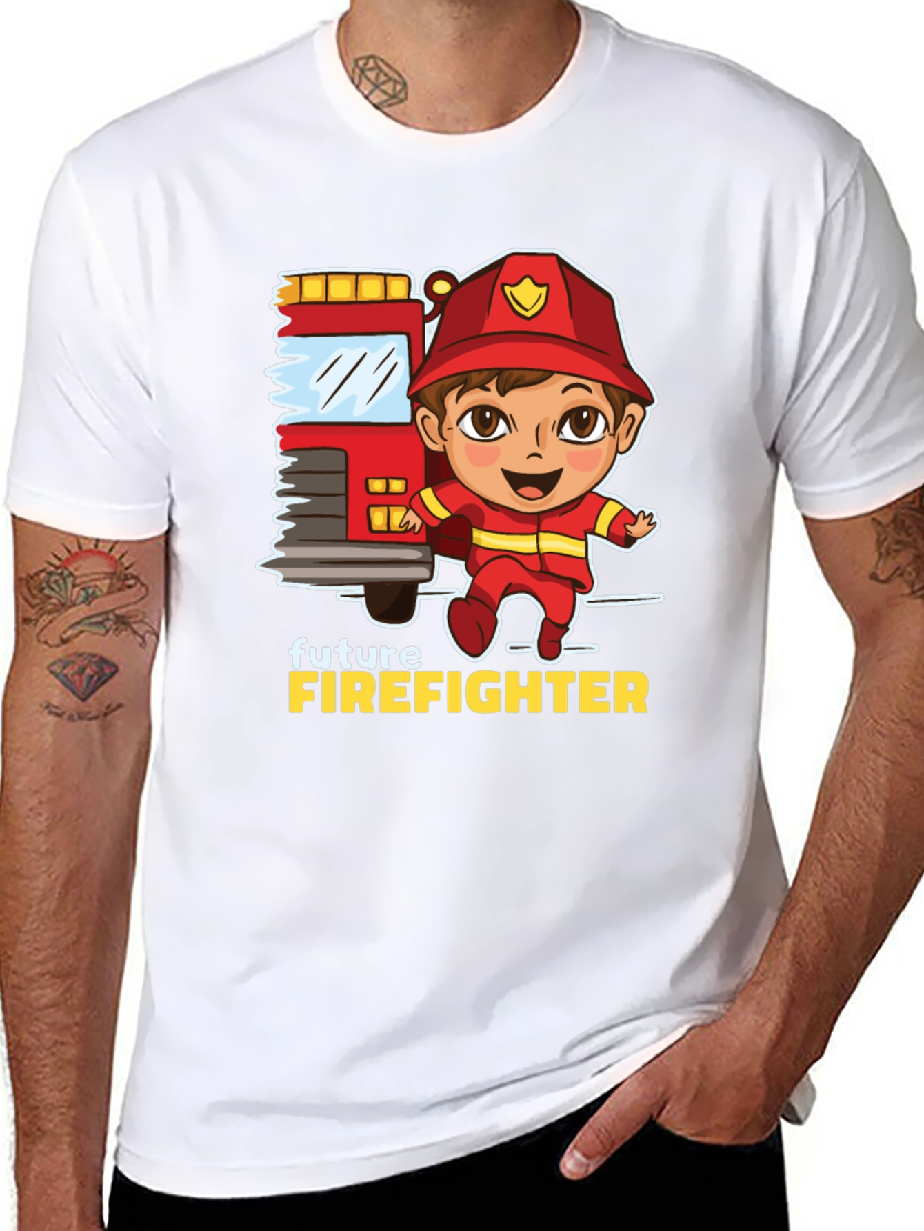 Future Firefighter T-Shirt - Kids Fire Truck Design