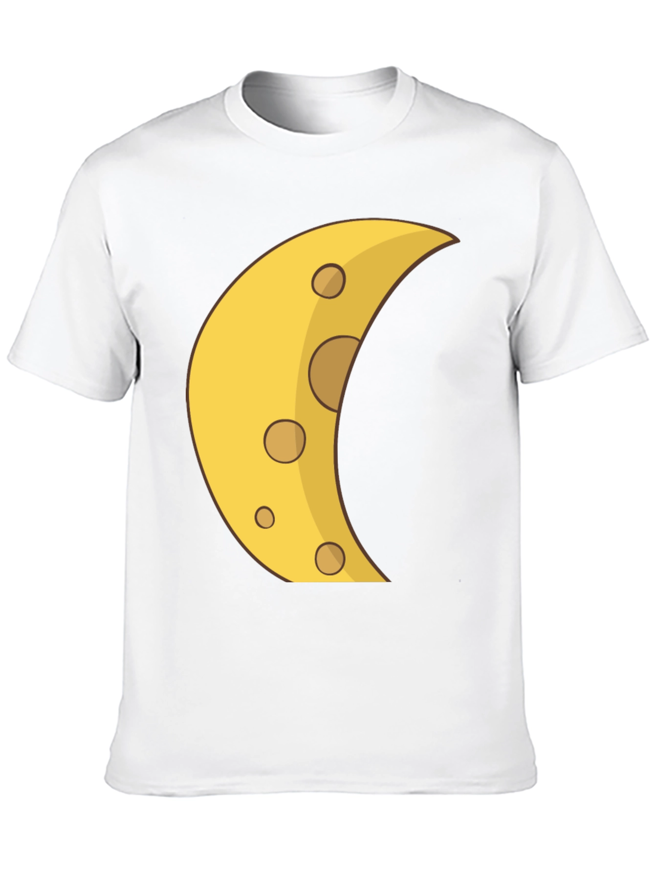 Cheese Moon Graphic Tee - Black Cotton T-Shirt