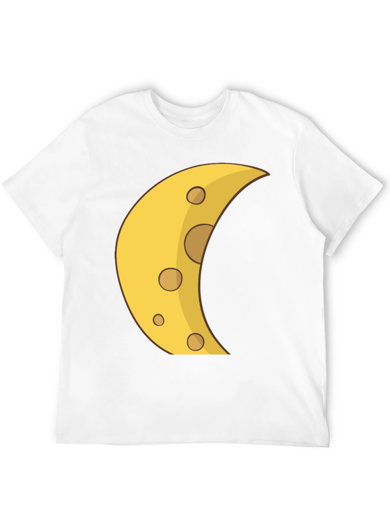 Cheese Moon Graphic Tee - Black Cotton T-Shirt