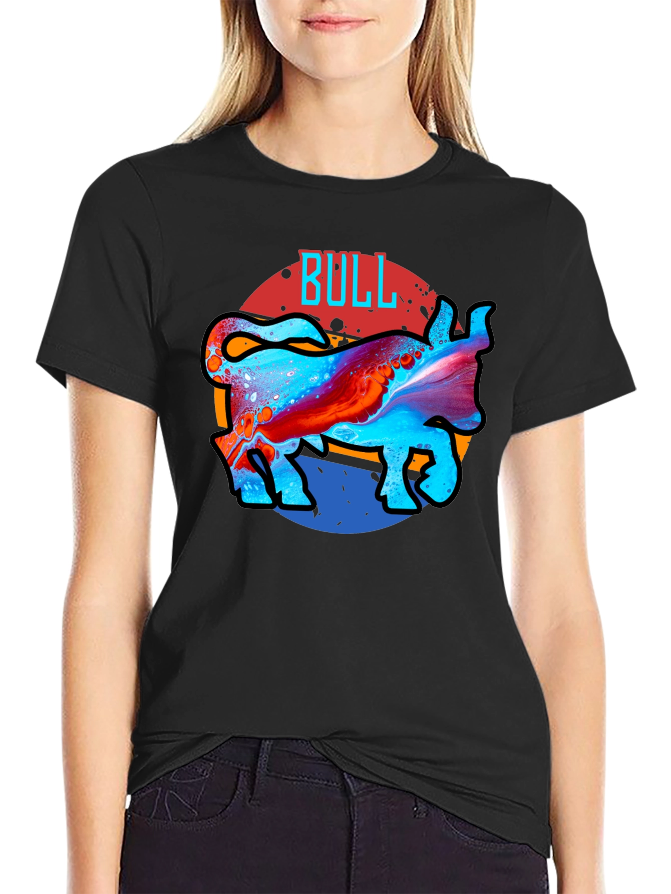 Cool Bull Graphic Black T-Shirt