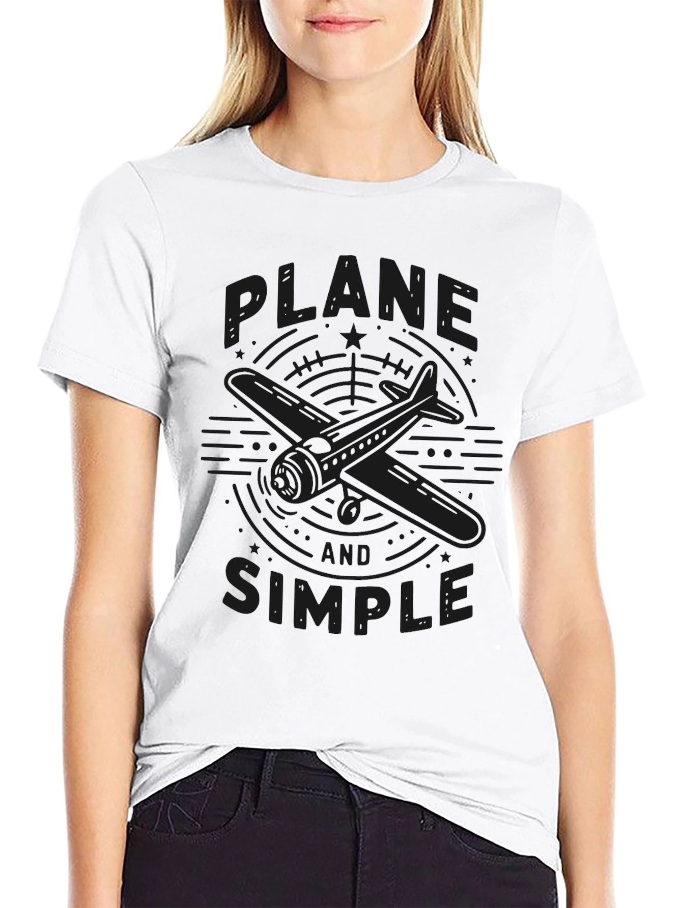 Plane and Simple Graphic T-Shirt
