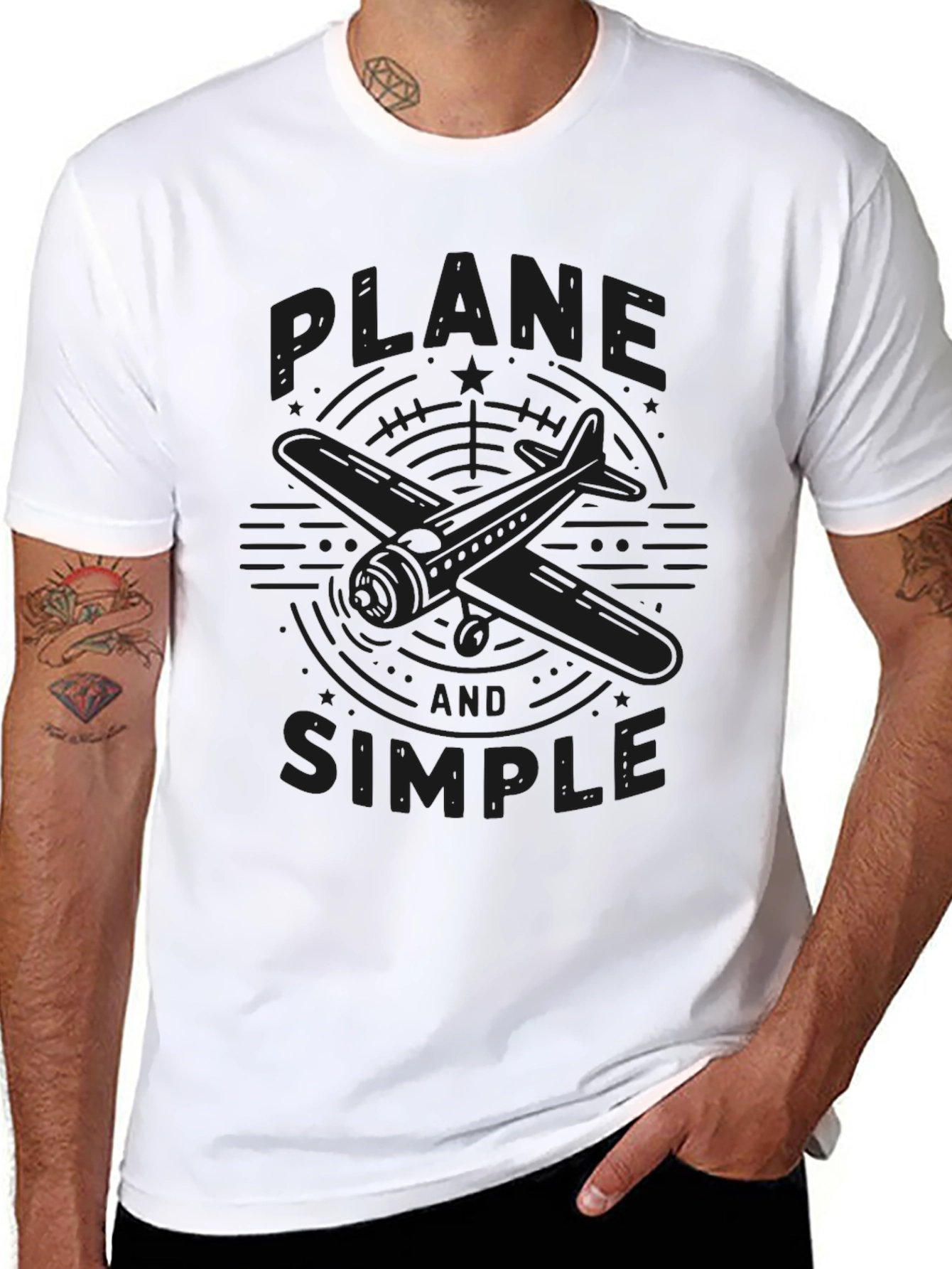 Plane and Simple Graphic T-Shirt