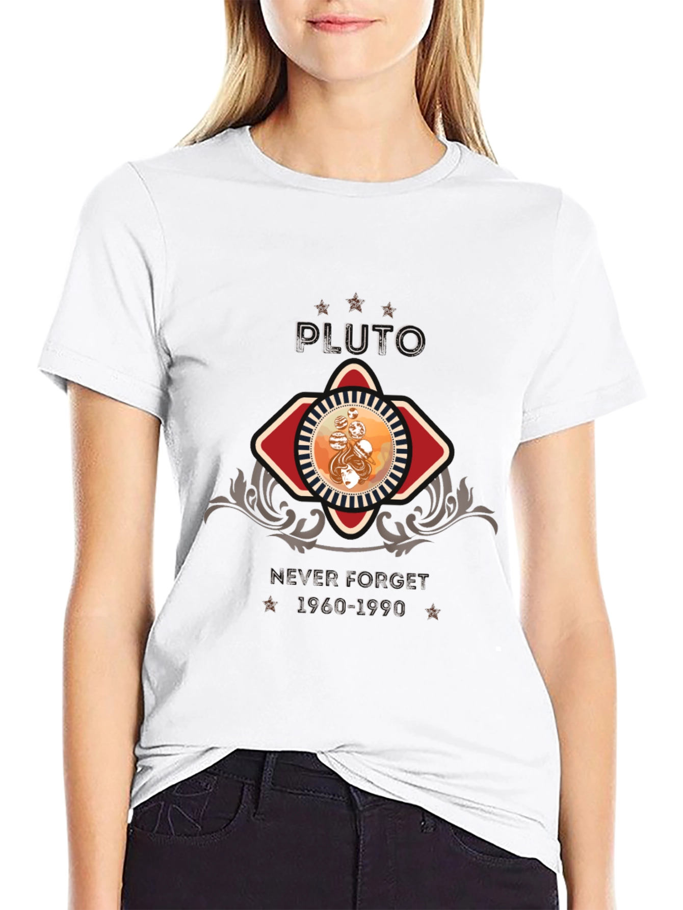 Retro Pluto T-Shirt - Never Forget 1960-1990