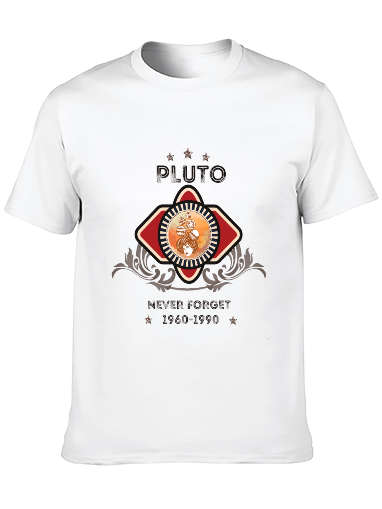 Retro Pluto T-Shirt - Never Forget 1960-1990