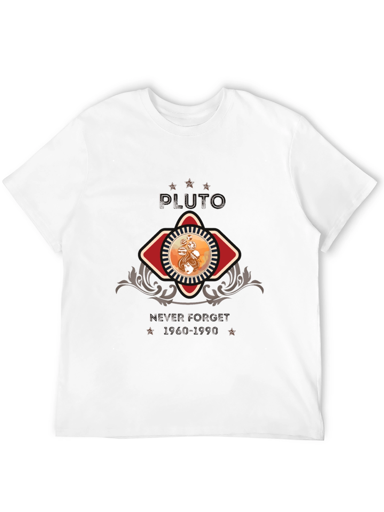 Retro Pluto T-Shirt - Never Forget 1960-1990