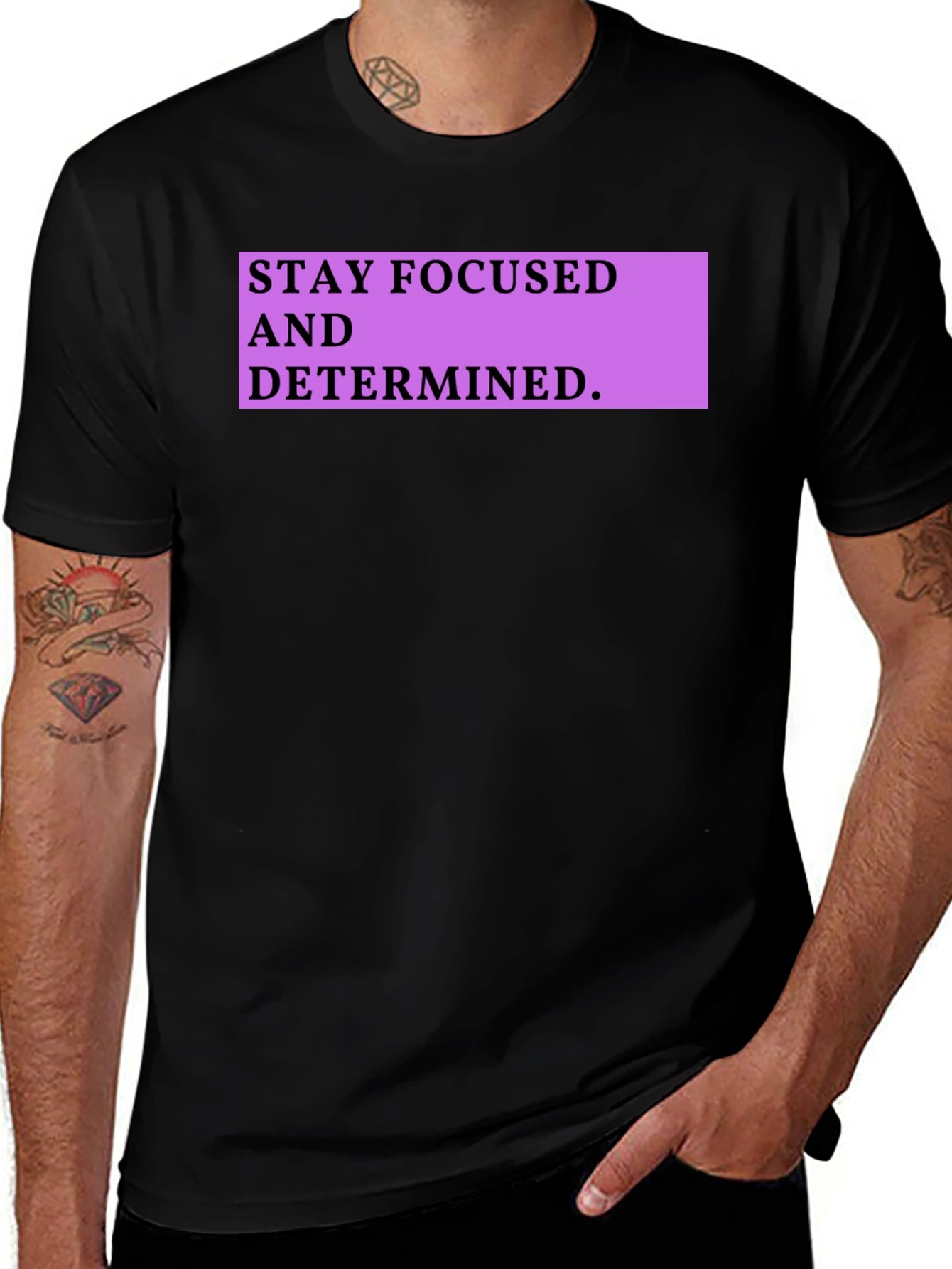 Stay Focused Graphic Tee - Motivational Shirt