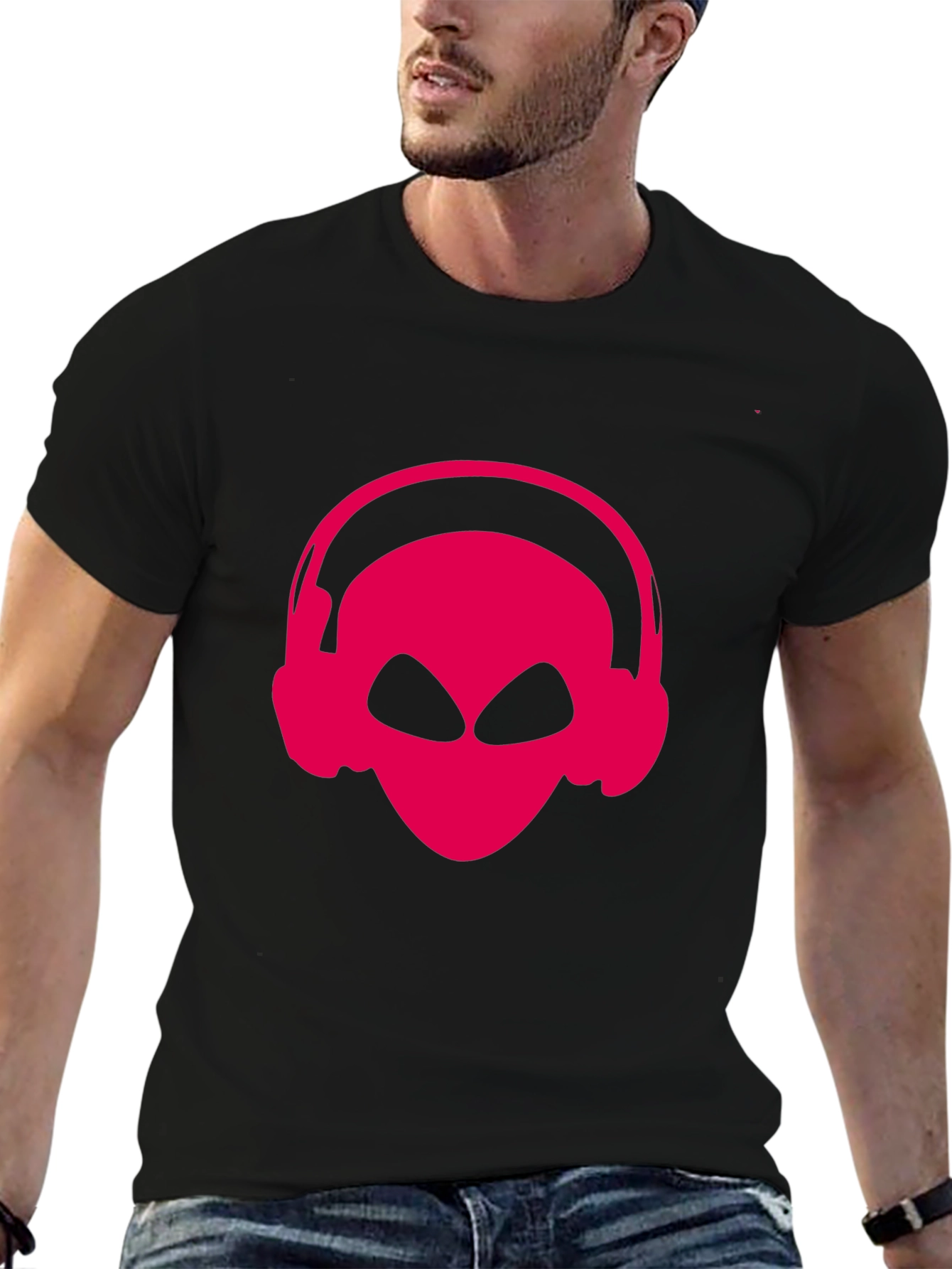 Alien DJ T-Shirt - Black Graphic Tee