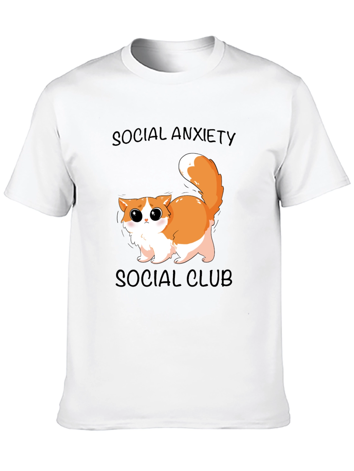 Social Anxiety Cat T-Shirt: Cute & Comfy