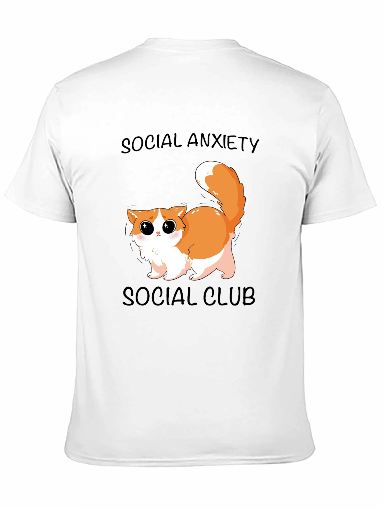 Social Anxiety Cat T-Shirt: Cute & Comfy