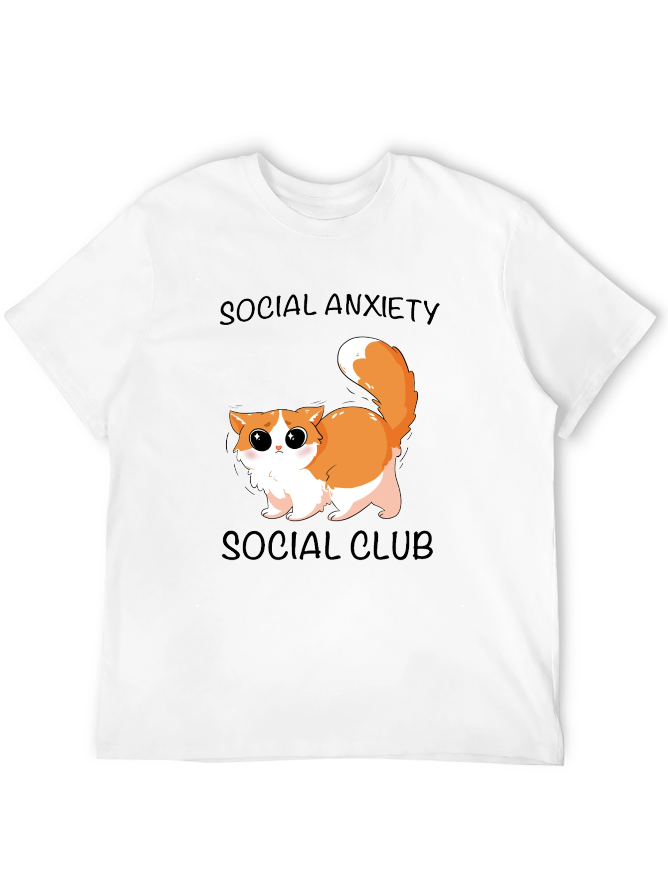 Social Anxiety Cat T-Shirt: Cute & Comfy