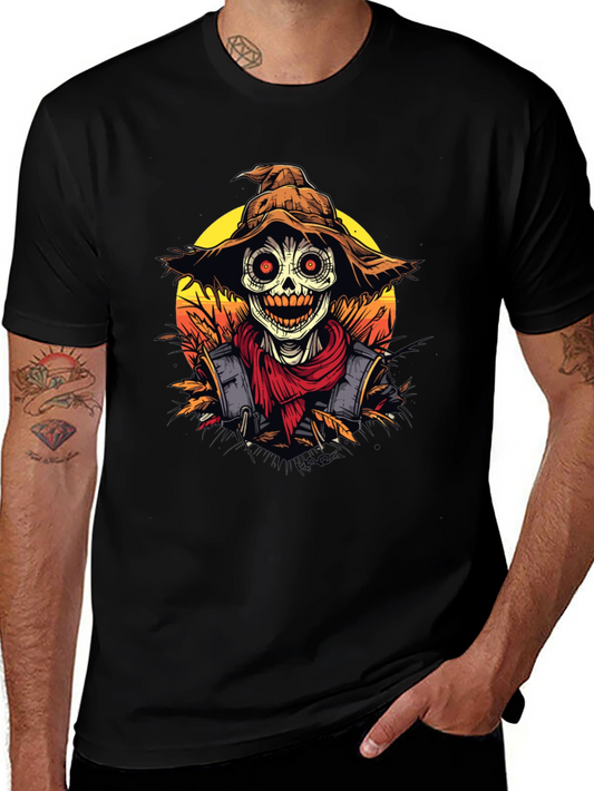 Scarecrow Graphic Tee - Halloween Shirt