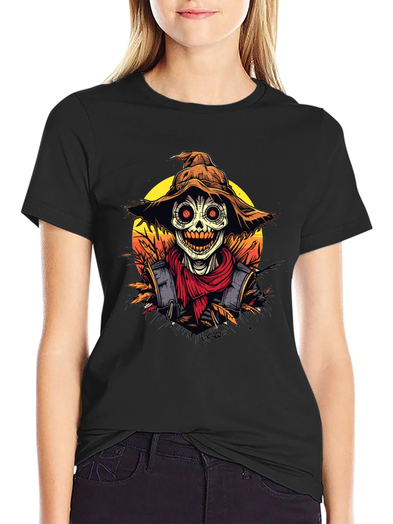 Scarecrow Graphic Tee - Halloween Shirt