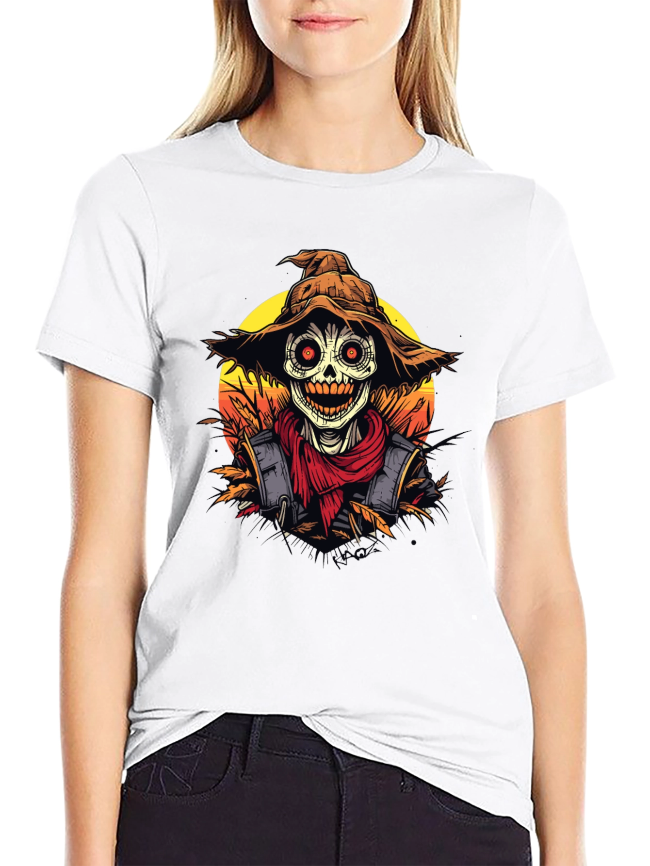 Scarecrow Graphic Tee - Halloween Shirt