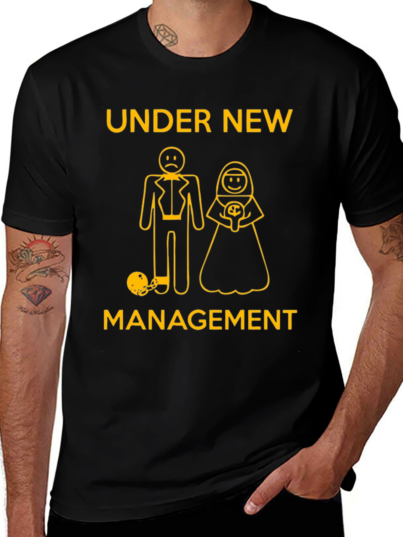 Under New Management T-Shirt Funny Groom Bride