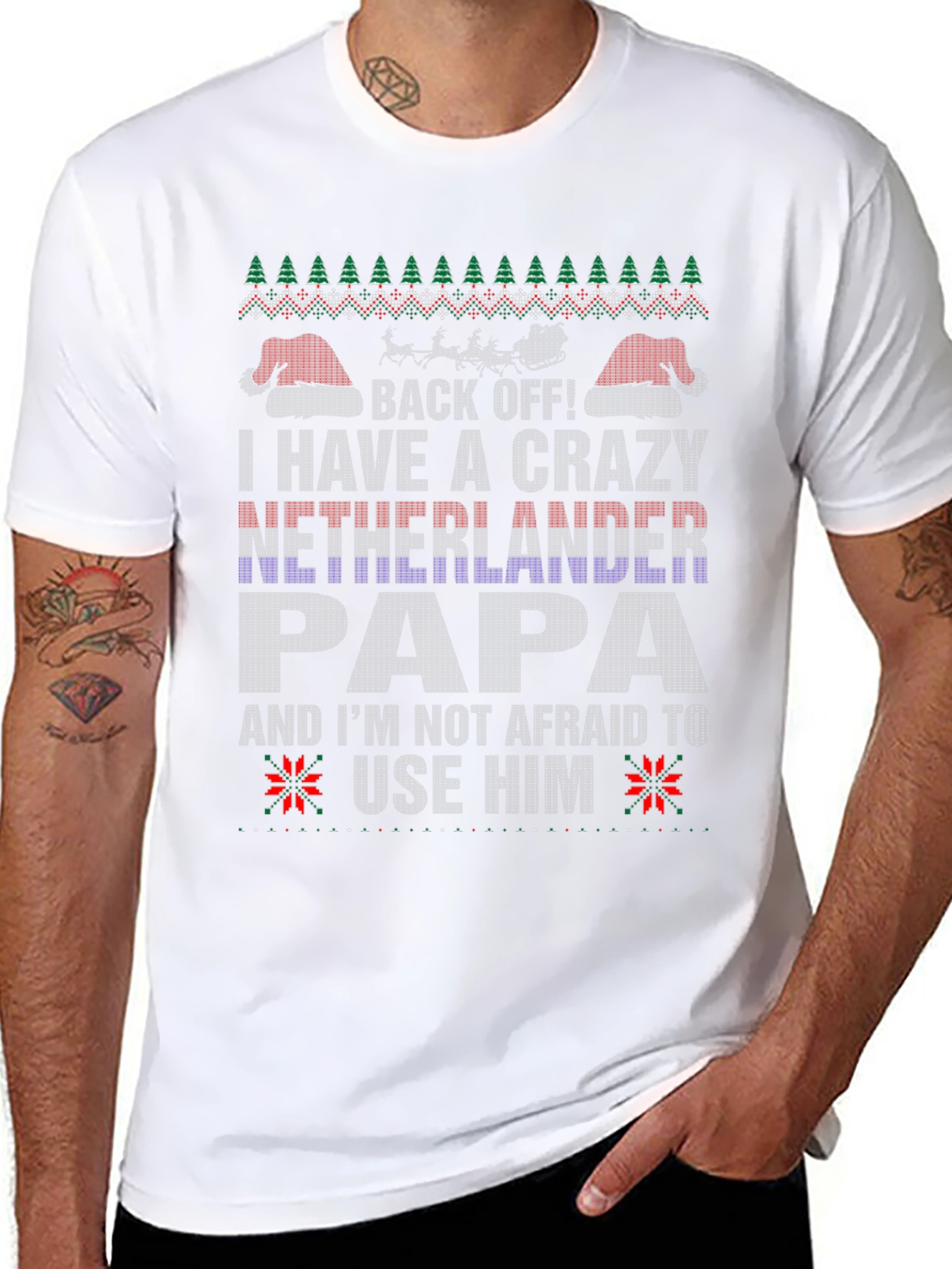 Crazy Netherlander Papa Christmas T-Shirt