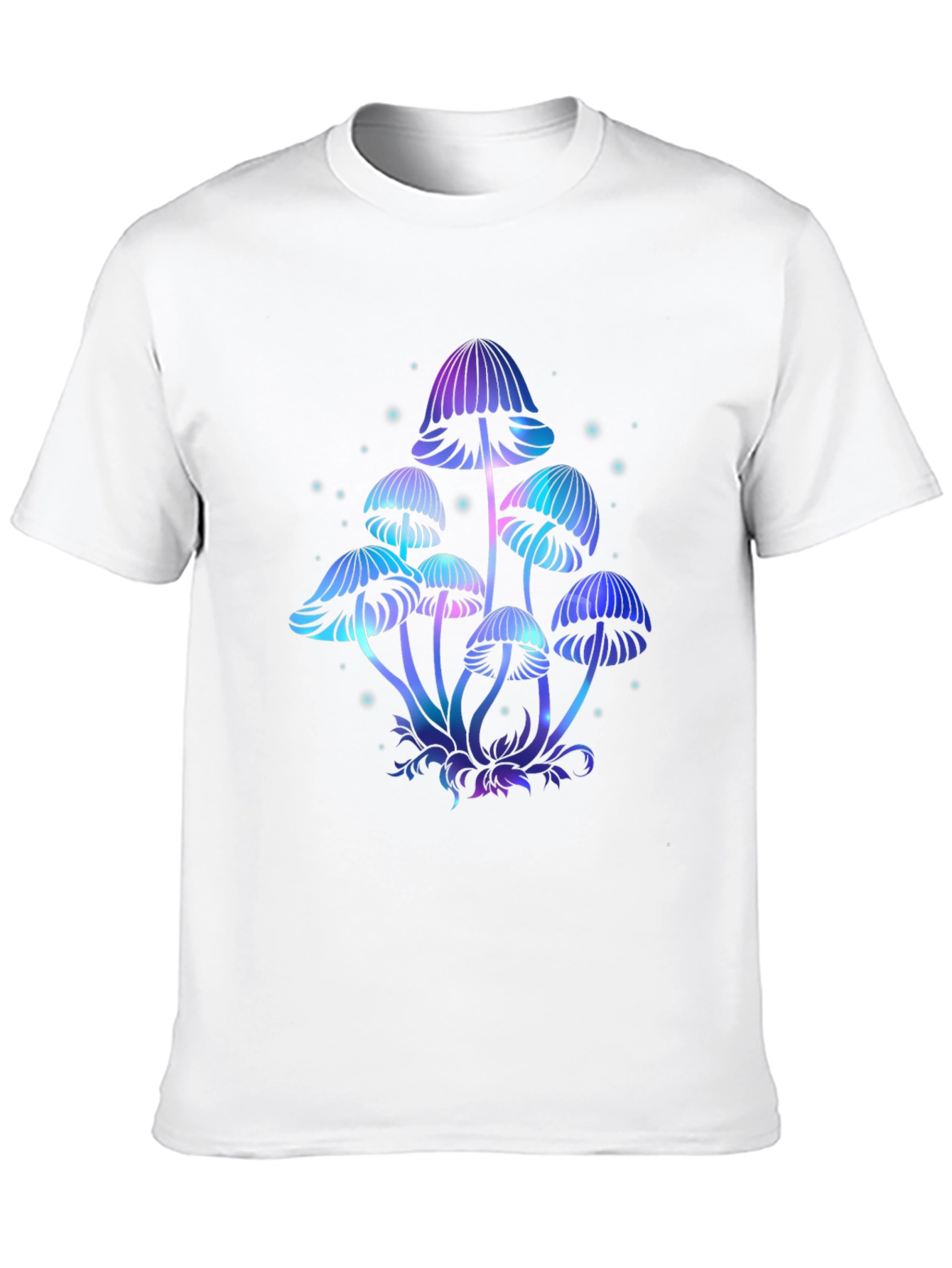Mystical Mushroom Graphic Tee - Black Cotton T-Shirt