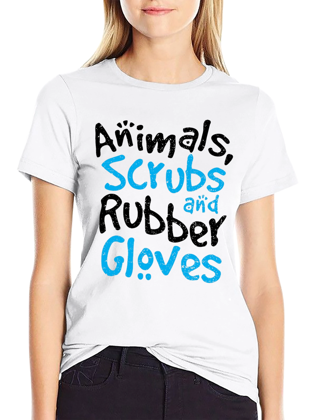 Animals Scrubs Rubber Gloves T-Shirt - Vet Life Tee