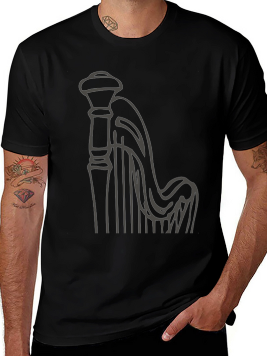 Harp Graphic T-Shirt - Classic Musical Instrument Tee