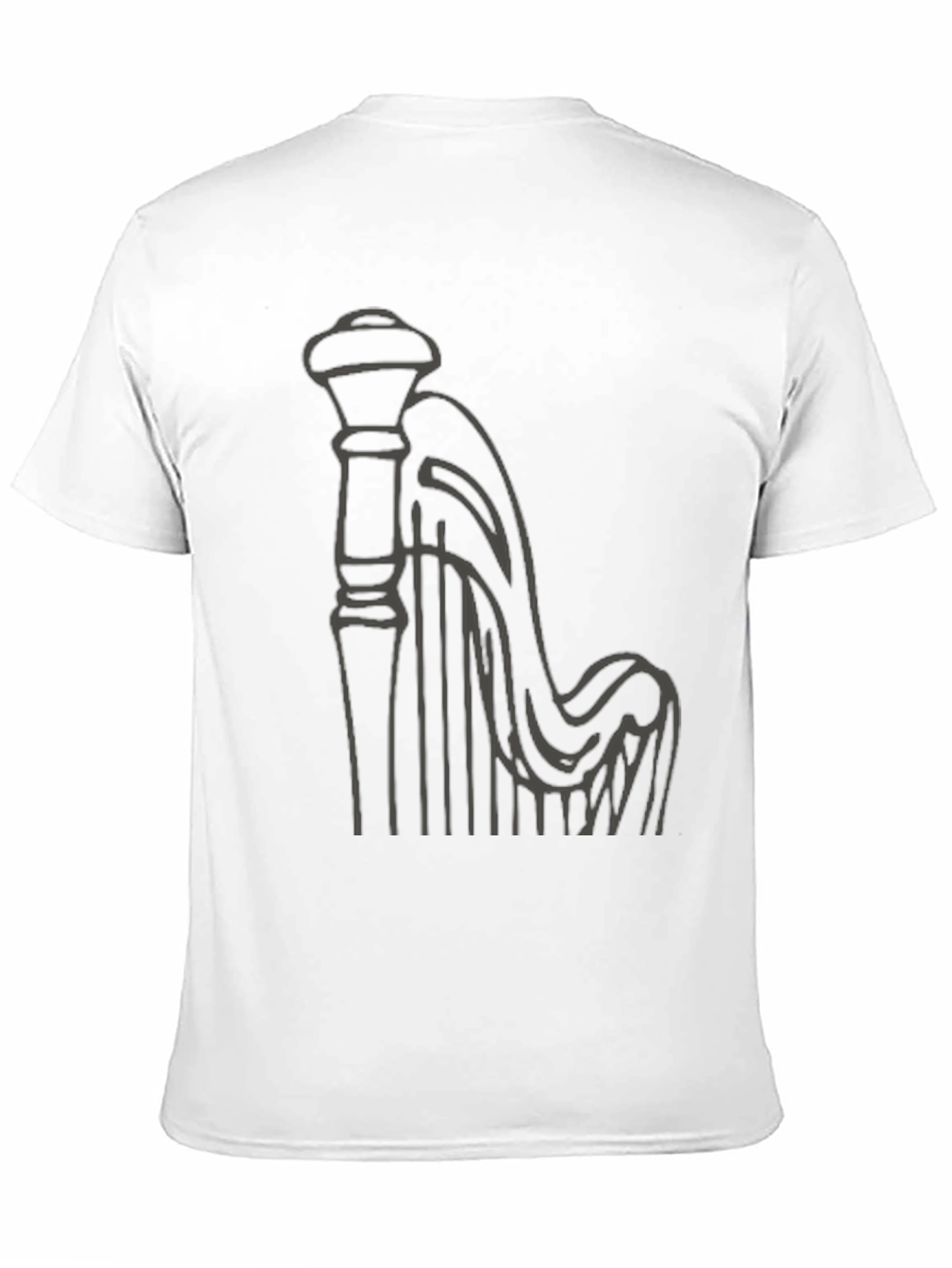 Harp Graphic T-Shirt - Classic Musical Instrument Tee