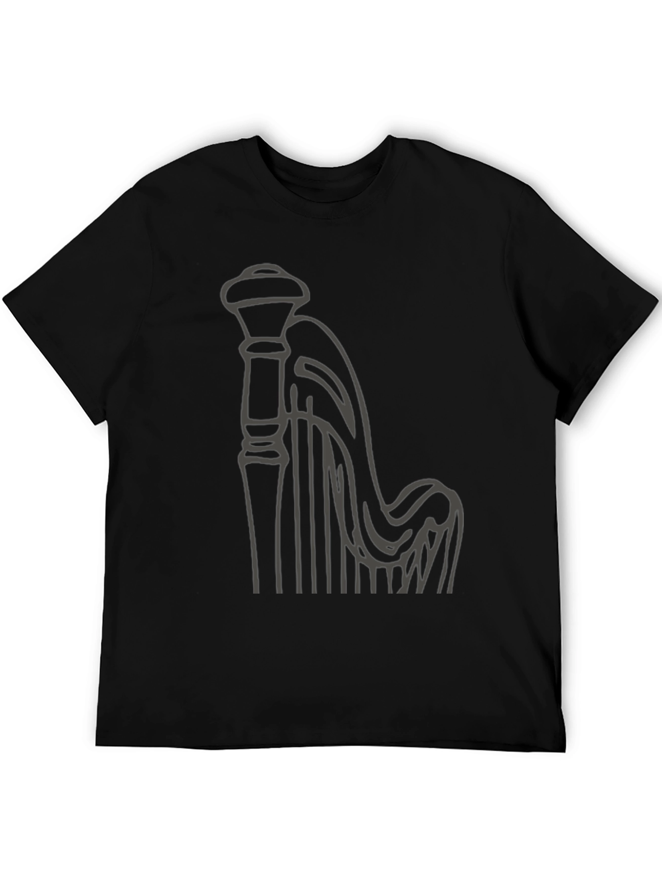 Harp Graphic T-Shirt - Classic Musical Instrument Tee