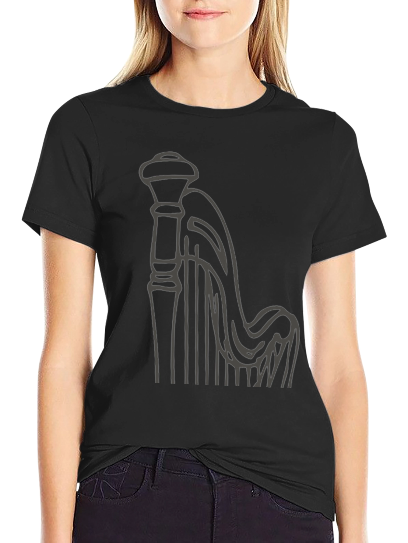 Harp Graphic T-Shirt - Classic Musical Instrument Tee