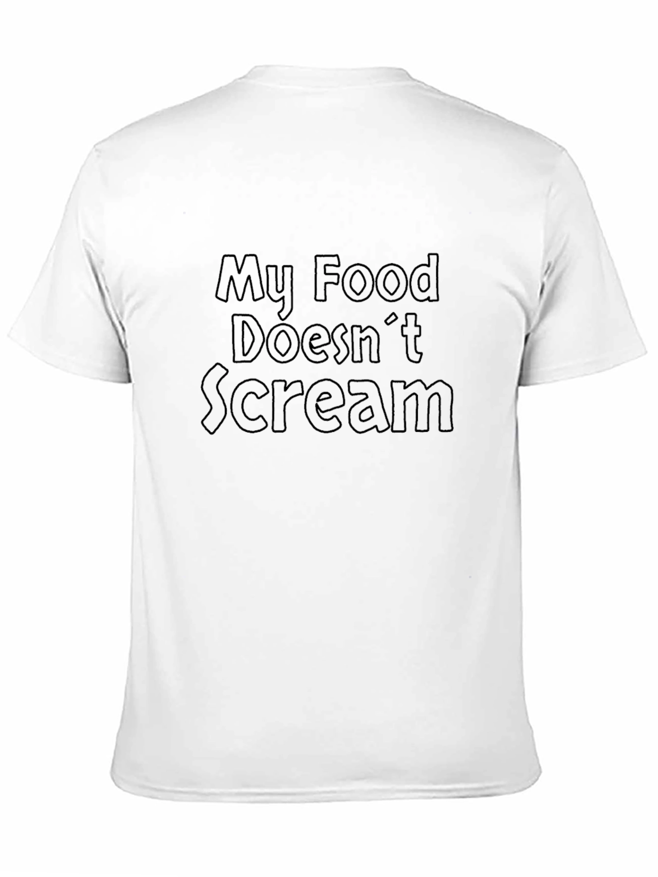My Food Doesnt Scream Black T-Shirt