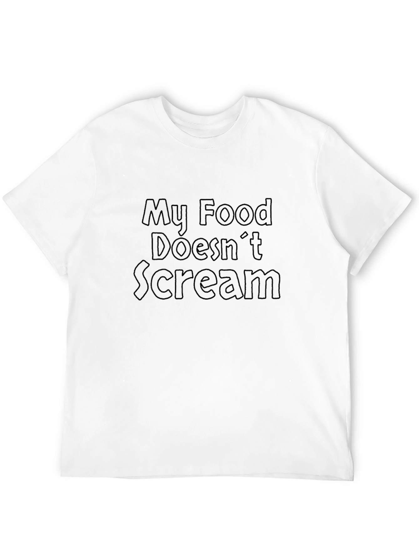 My Food Doesnt Scream Black T-Shirt