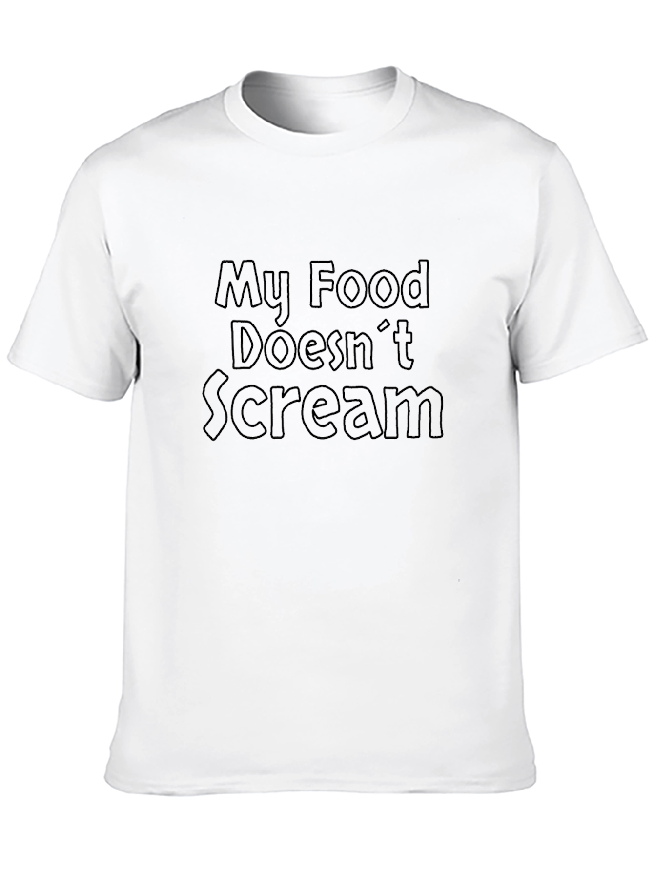 My Food Doesnt Scream Black T-Shirt