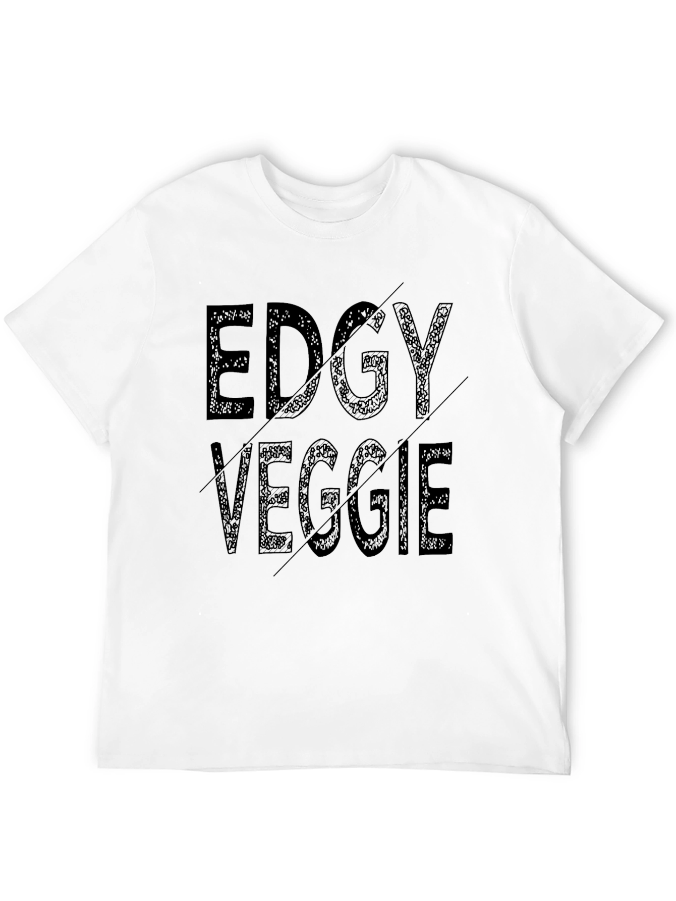 Edgy Veggie Graphic Tee - Unisex Black T-Shirt