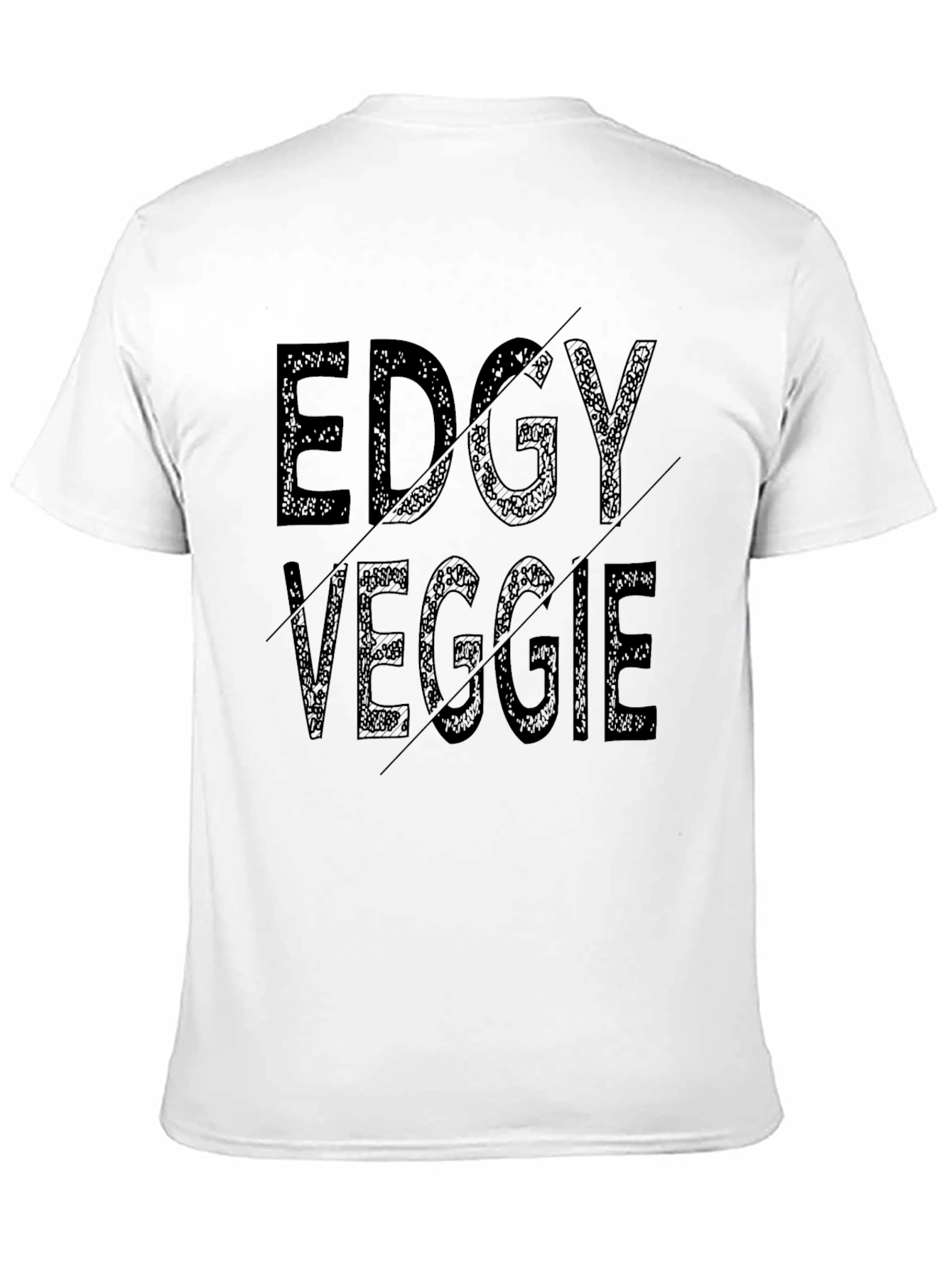 Edgy Veggie Graphic Tee - Unisex Black T-Shirt