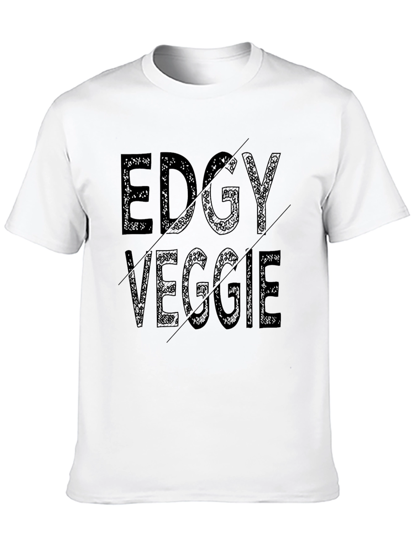 Edgy Veggie Graphic Tee - Unisex Black T-Shirt
