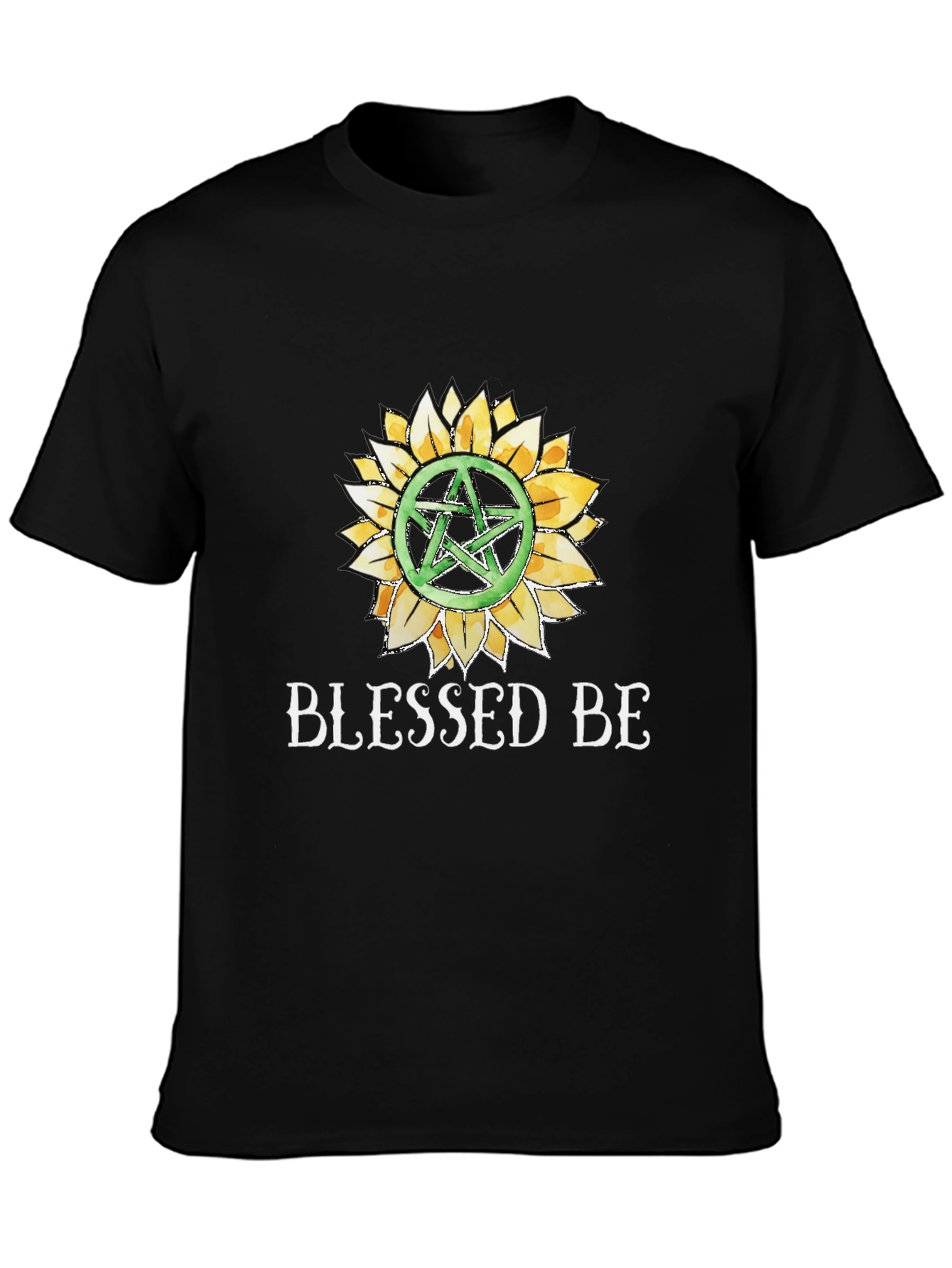 Blessed Be Sunflower Pentacle Graphic Tee