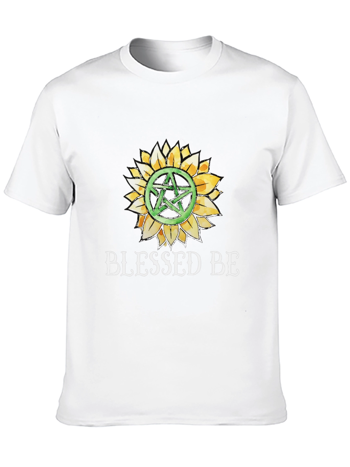 Blessed Be Sunflower Pentacle Graphic Tee