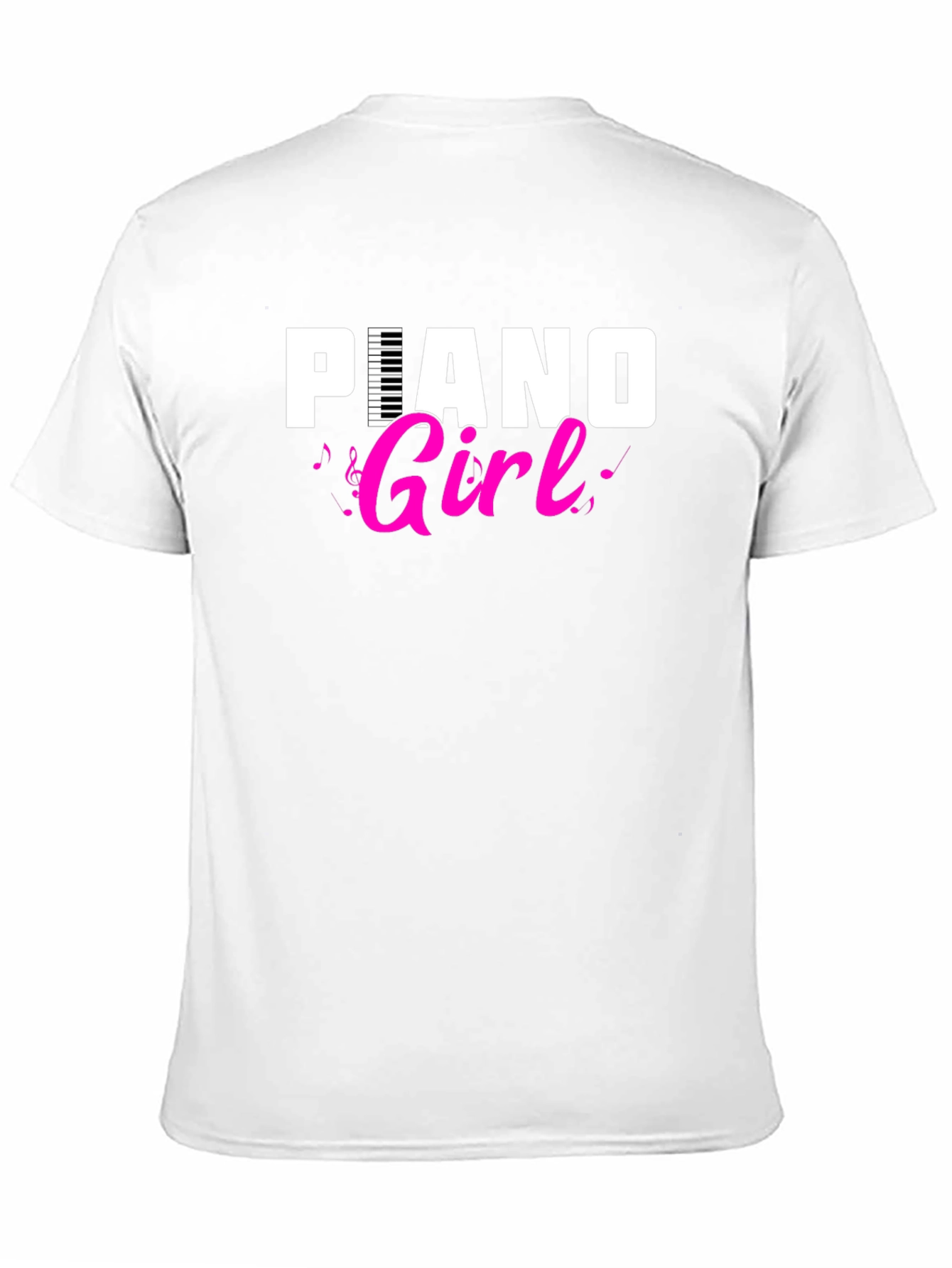 Piano Girl Black T-Shirt - Music Lover Tee