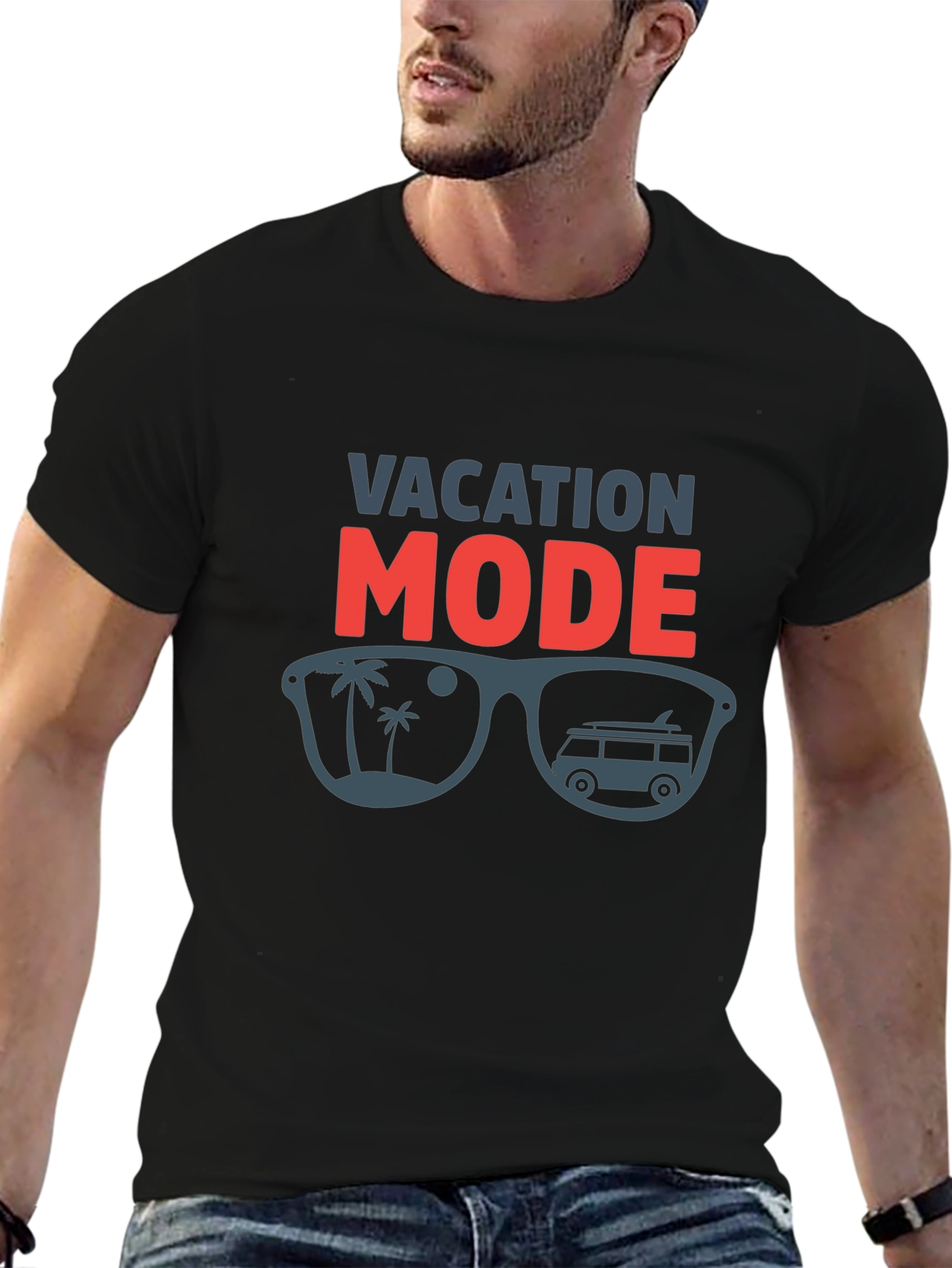 Vacation Mode T-Shirt - Palm Tree Beach Van