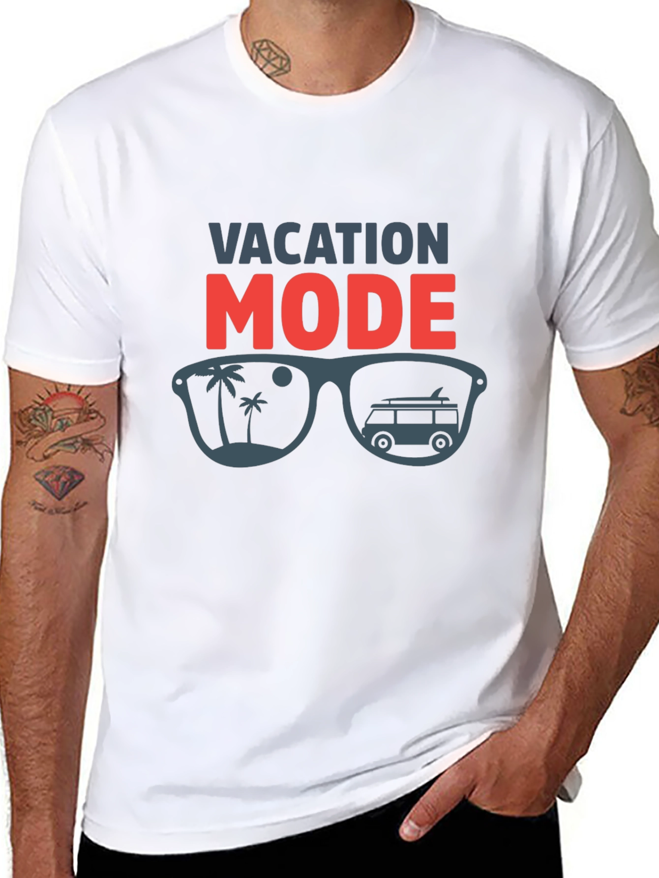 Vacation Mode T-Shirt - Palm Tree Beach Van