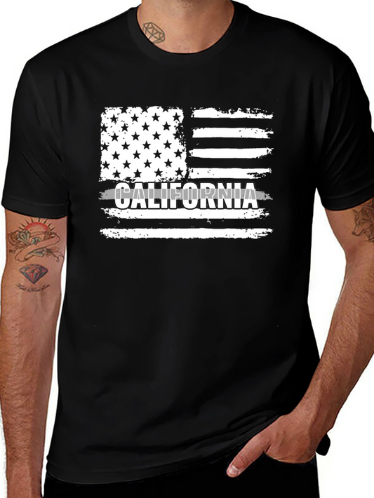 California Flag T-Shirt - Distressed Design