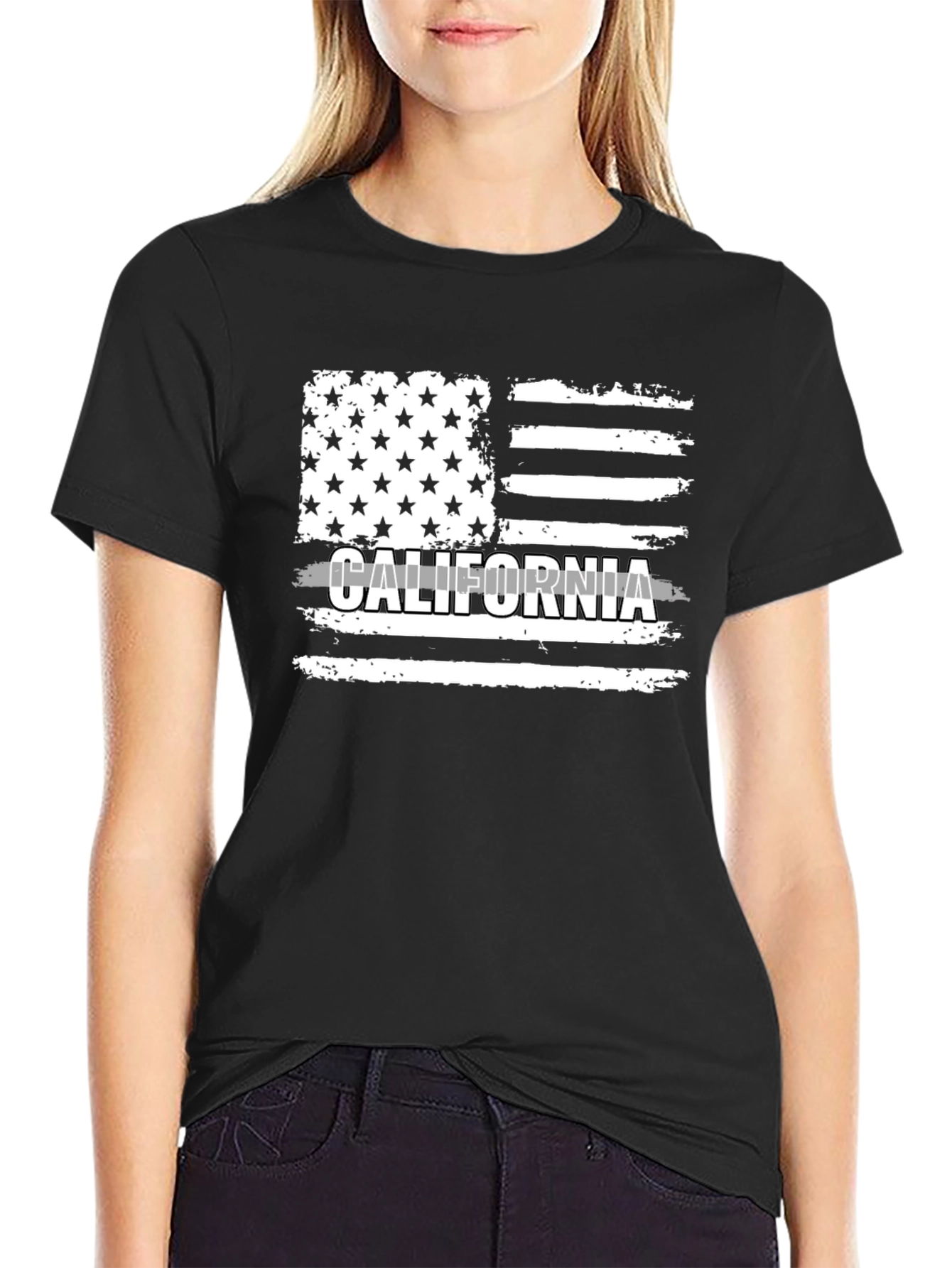 California Flag T-Shirt - Distressed Design