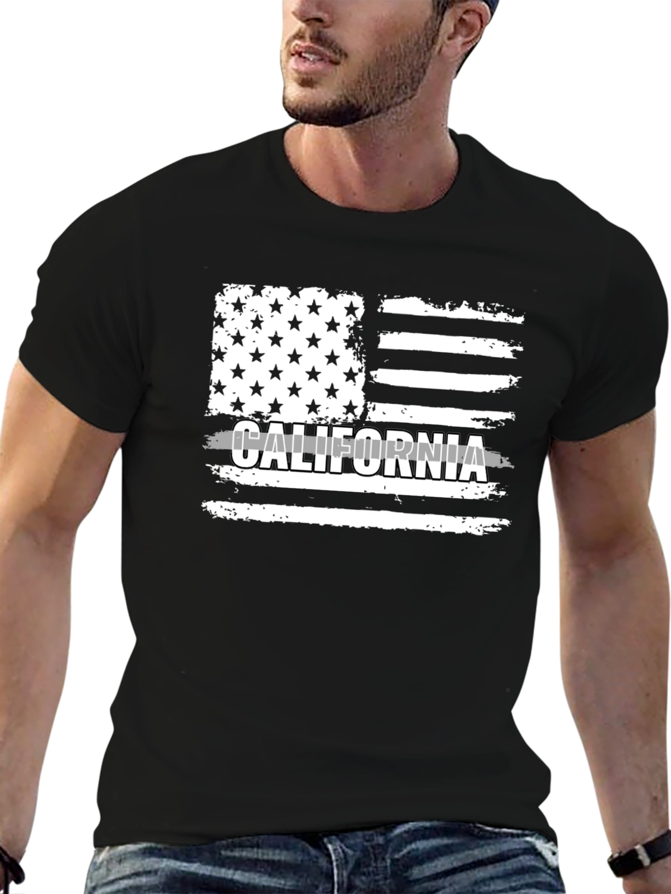 California Flag T-Shirt - Distressed Design